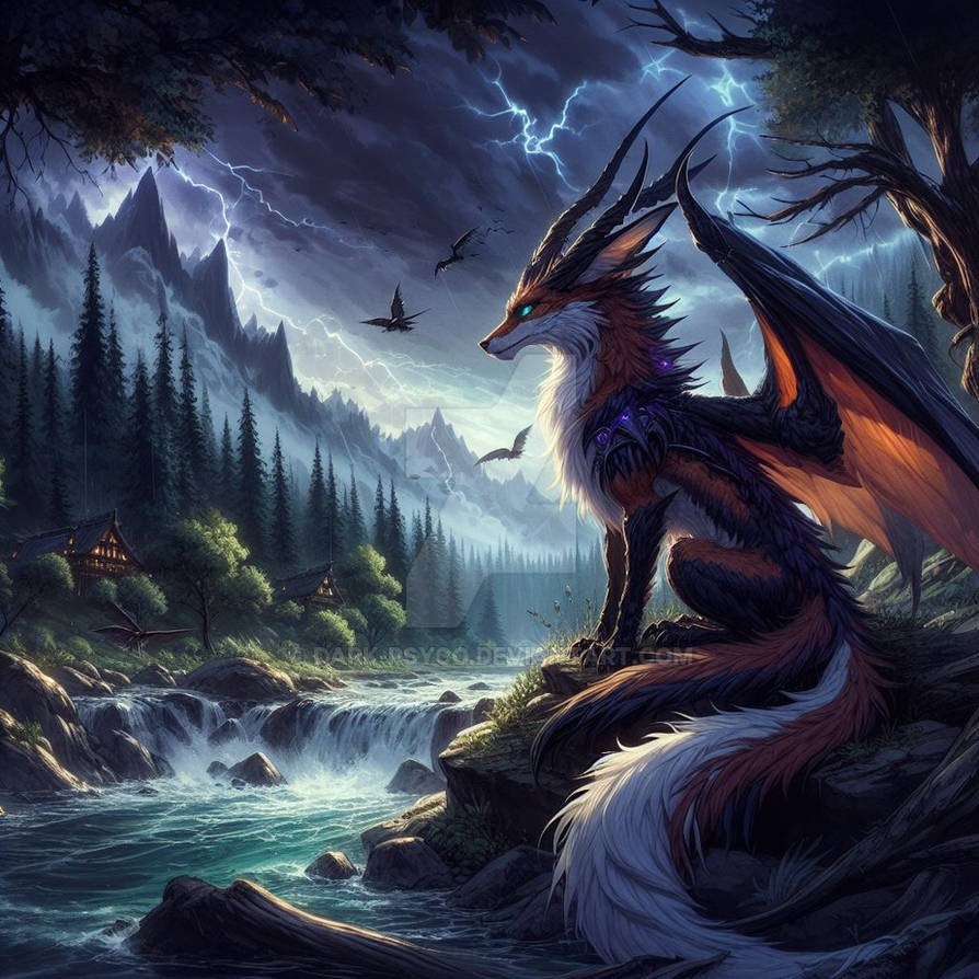 Dragoon Fox Fox dragon by Dark-Psyco on DeviantArt