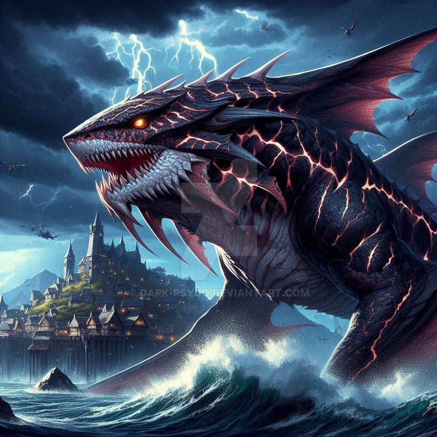 Shark Dragon by Dark-Psyco on DeviantArt