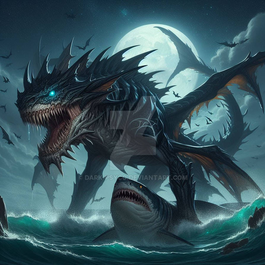 Shark Dragon by Dark-Psyco on DeviantArt
