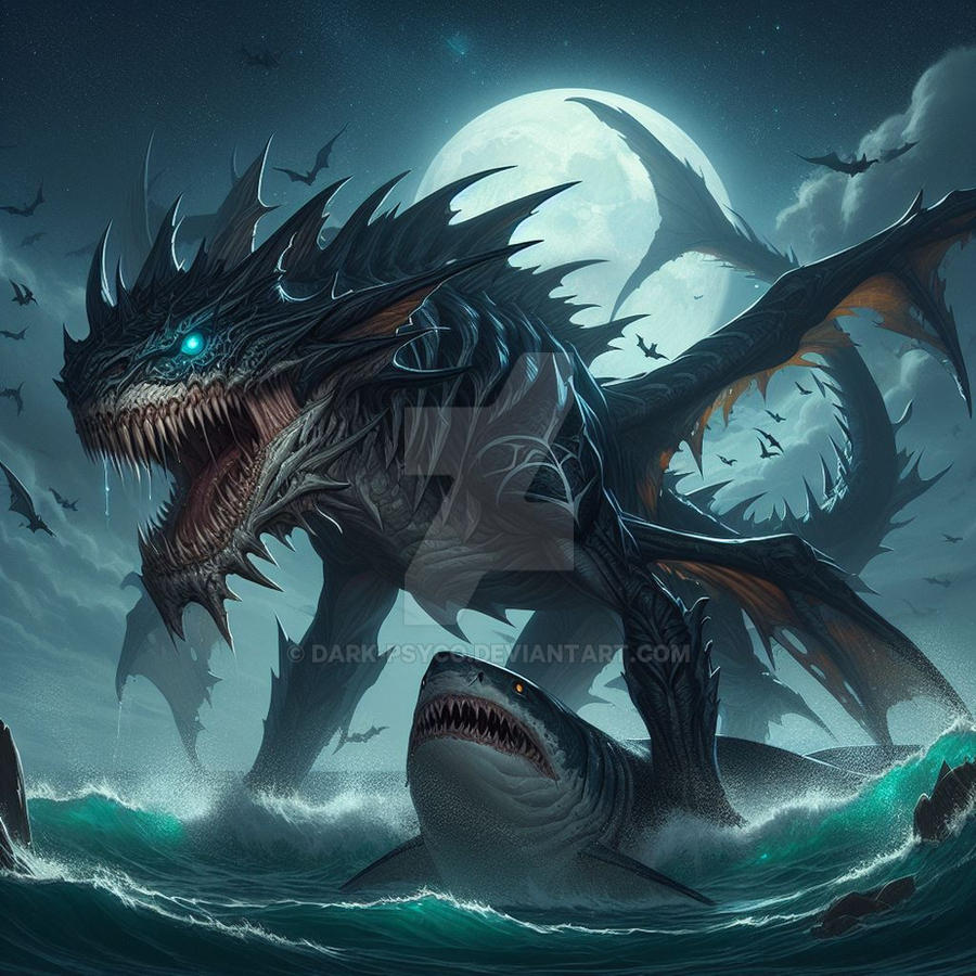 Shark Dragon by Dark-Psyco on DeviantArt