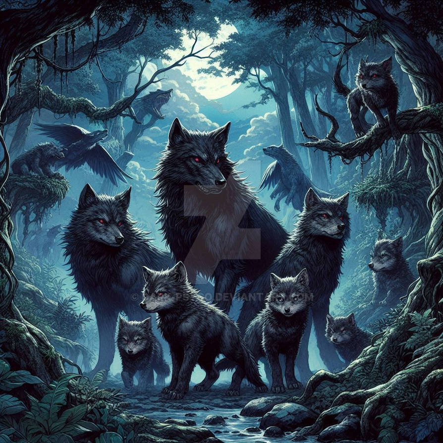 Wolf Shadow Pack Wolf pack by Dark-Psyco on DeviantArt