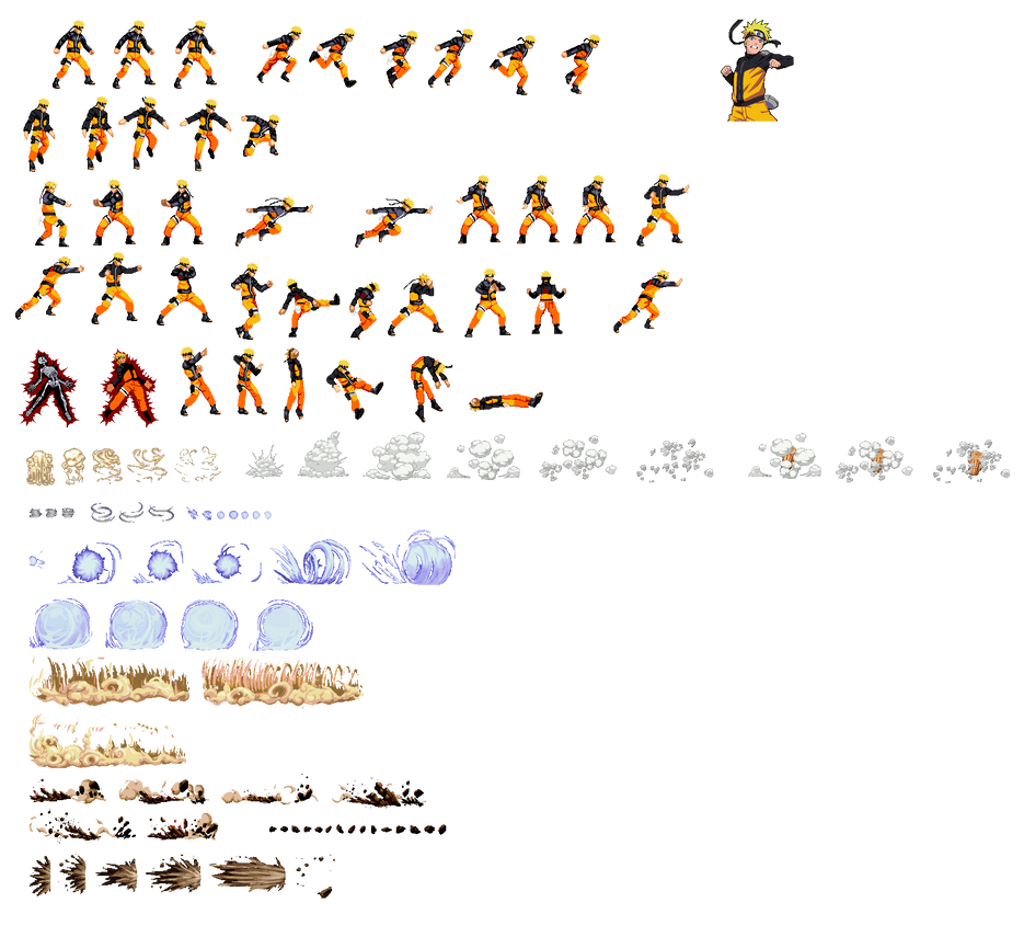 Naruto Sprite Sheet by JoshMedly on DeviantArt