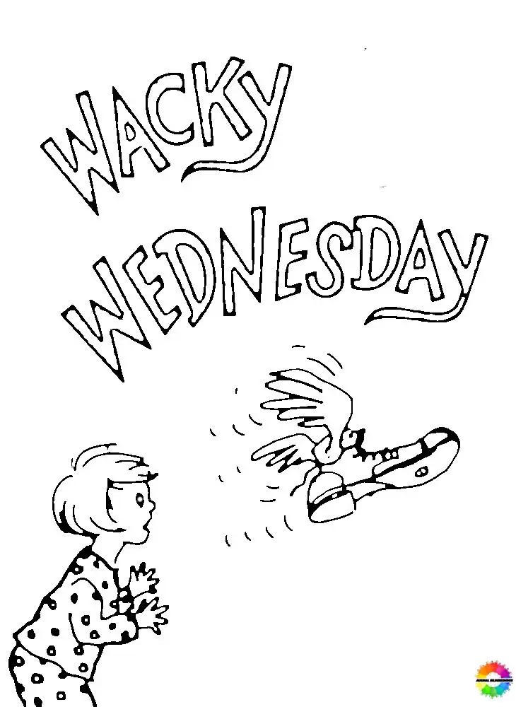 Wacky Wednesday Coloring Pages Free