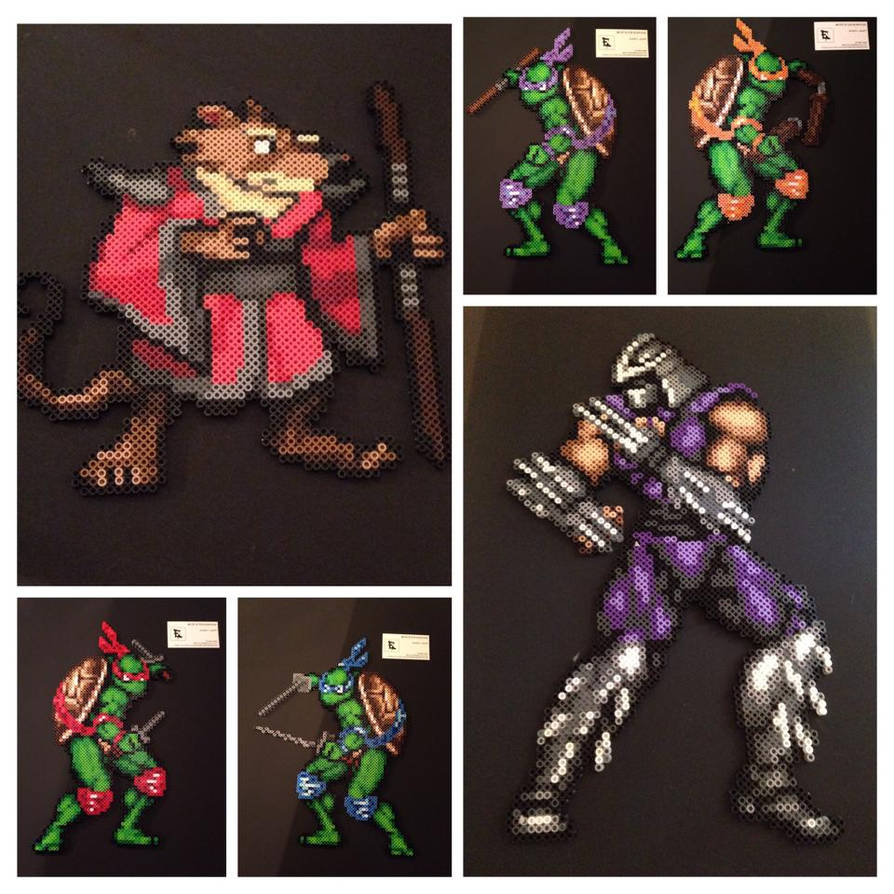 TMNT, Shredder and Master Splinter Perler Bead by Amber--Lynn on DeviantArt
