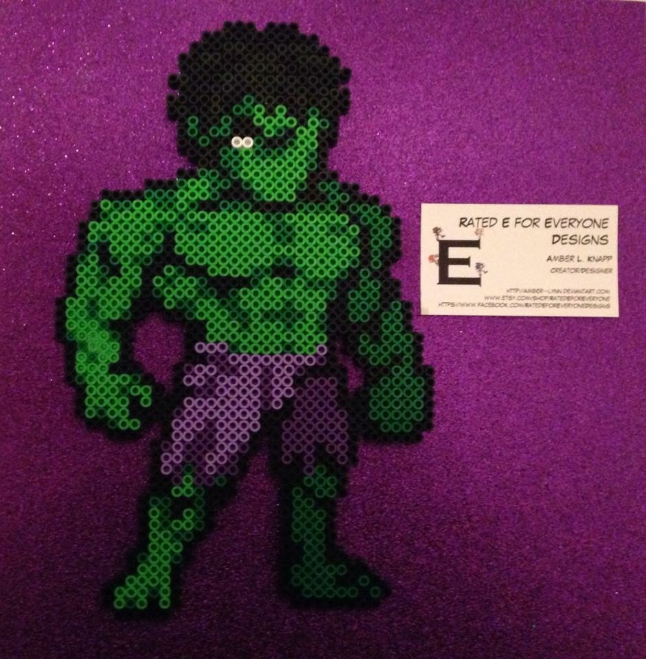 Hulk Perler Bead Design