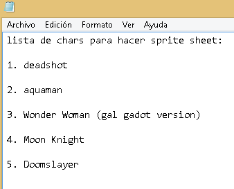 Printable Sprite Checklist.pdf Lista de proximos sprite sheet by Ken656 on DeviantArt