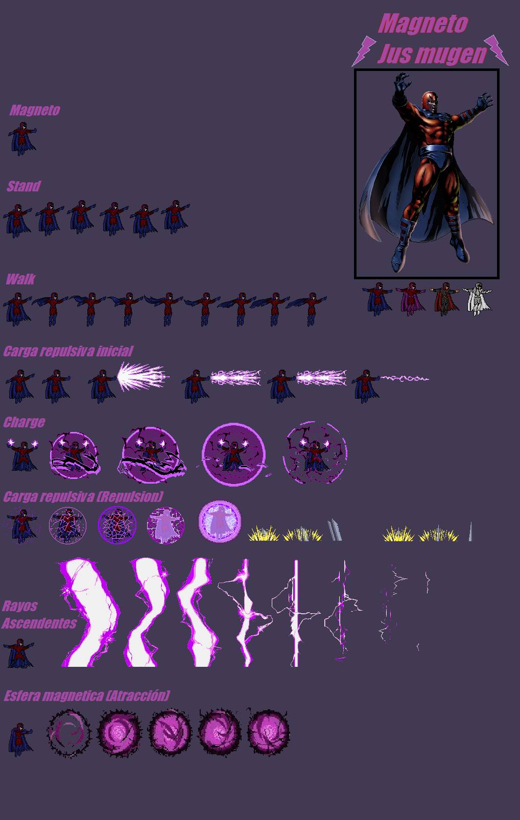 Jus Deviantart Magneto jus Sprite Sheet by Ken656 on DeviantArt