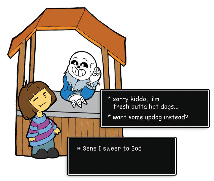 Sans AU where his hot dog stand has a lot of success, so much so that he  expanded it, becoming a rich capitalist. : r/Undertale