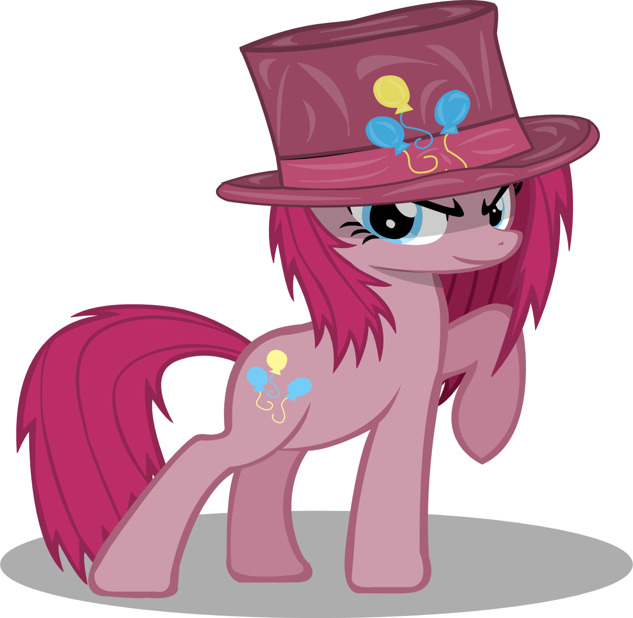 Pinkamena Diane Pie with a hat