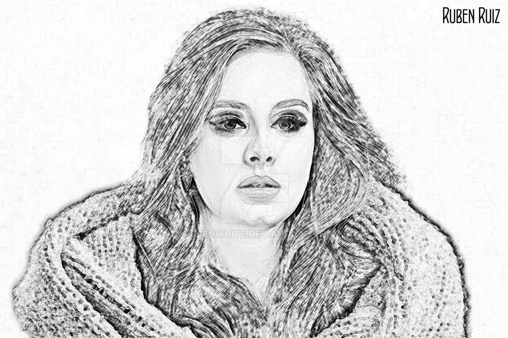 Adele - Drawing Portrait by RubenWhite on DeviantArt