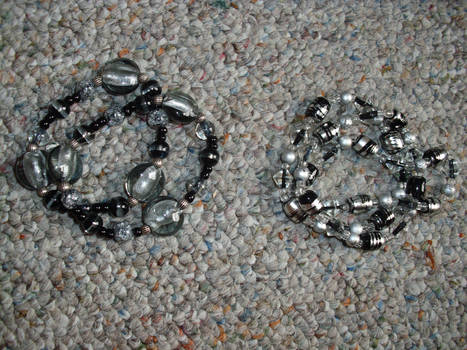 Black and Silver Bracelets