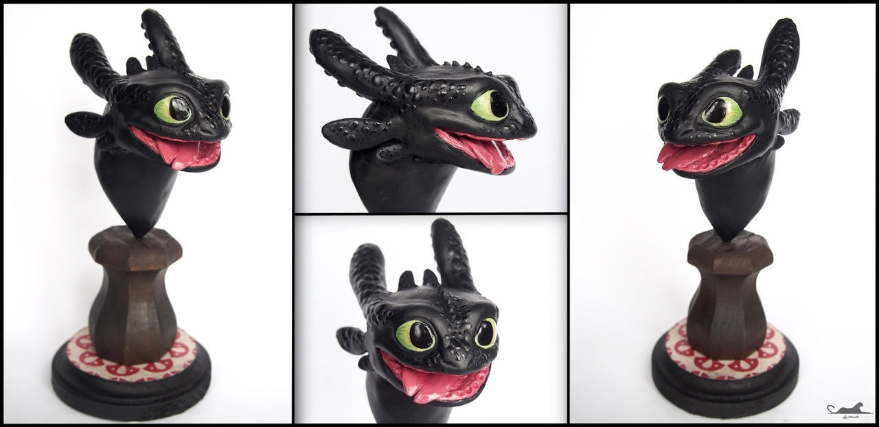 :.Silly Toothless.: by PantheraSculptures