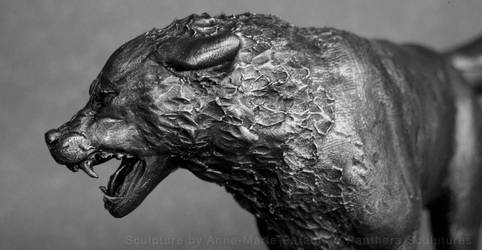 Wolf study - polymer clay sculpture