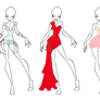 Mystix Summonix and Flower dress designs