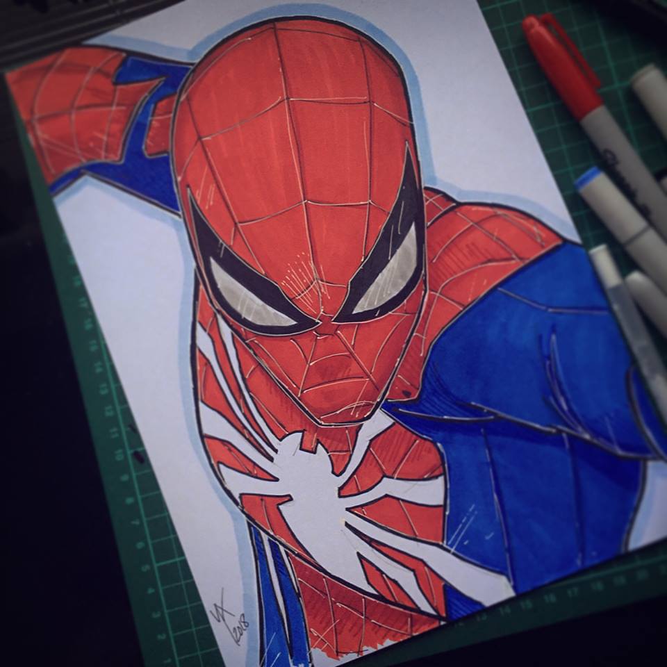 Another Spider-Man (PS4) - Marker Sketch by ScottLewisART on DeviantArt