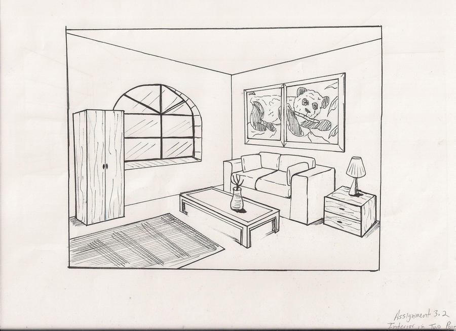 Рисунок комнаты 7 класс легко. Интерьер рисунок легкий. Набросок комнаты. Рисование интерьера комнаты. Угловая перспектива комнаты.