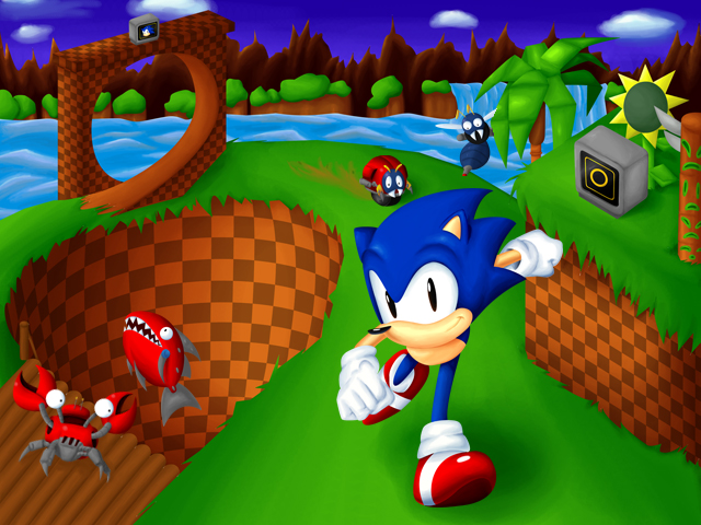 Wallpaper: Green Hill Zone by Roareye on DeviantArt