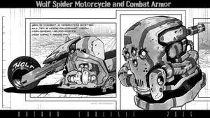 Wolf Spider Motorcycle and Combat Armor