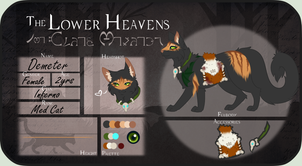 Demeter | Lower Heavens | InfernoClan | Med Cat