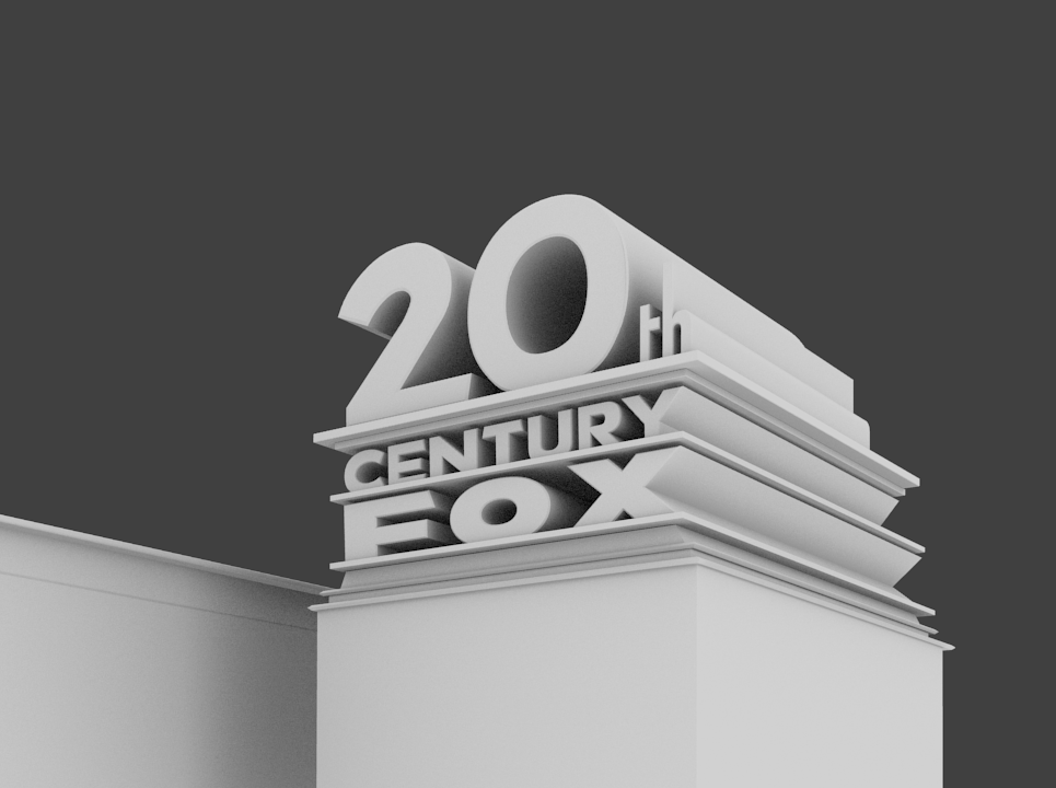 20th Century Fox logo - front orthographic scale by DecaTilde on