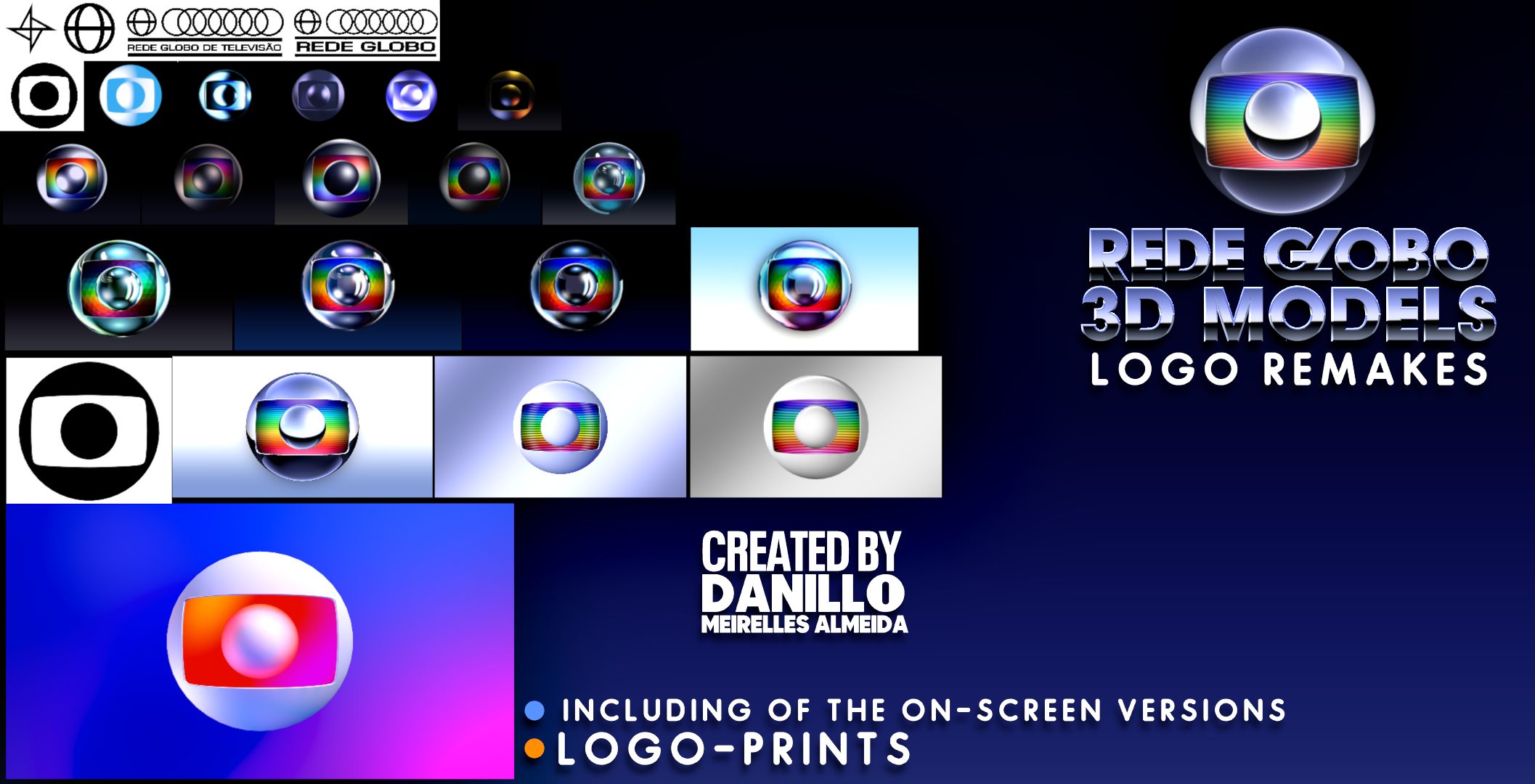 Rede Model Rede Globo logo 3D Models V1 by DanilloTheLogoMaker on DeviantArt