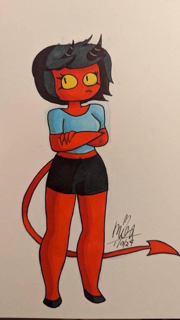 Imp girl by VioletFeatherWind on DeviantArt