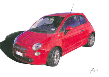 Red Fiat 500