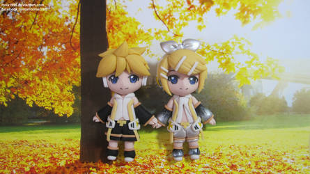 Rin n Len chibi clay figure (append version) by NguyetAnhMai