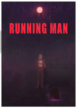 Running Man Illustration Movie Poster