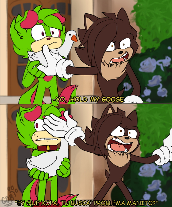 HOLD MY GOOSE by GreenDogBARKZ