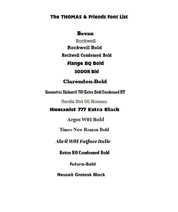 The THOMAS and Friends Font List 9th by Charlie316 on DeviantArt