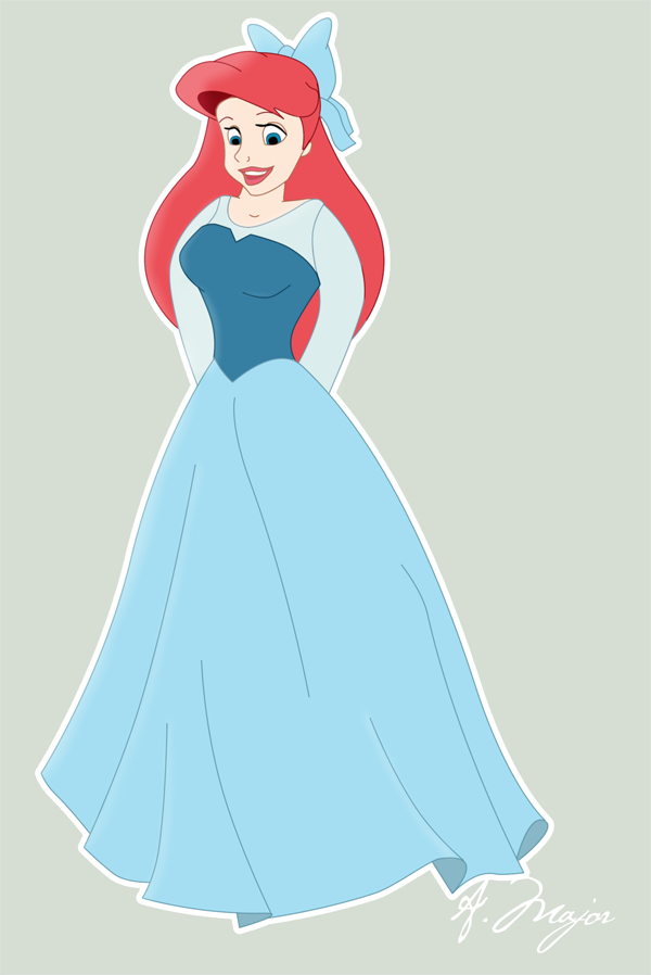 ariel little mermaid human dress The Little Mermaid's (1989) costume design is gorgeous : r/disneyprincess