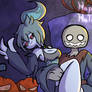 Ghoulish duo on the throne