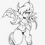 Lineart:Lady Scarecrow with Bikini