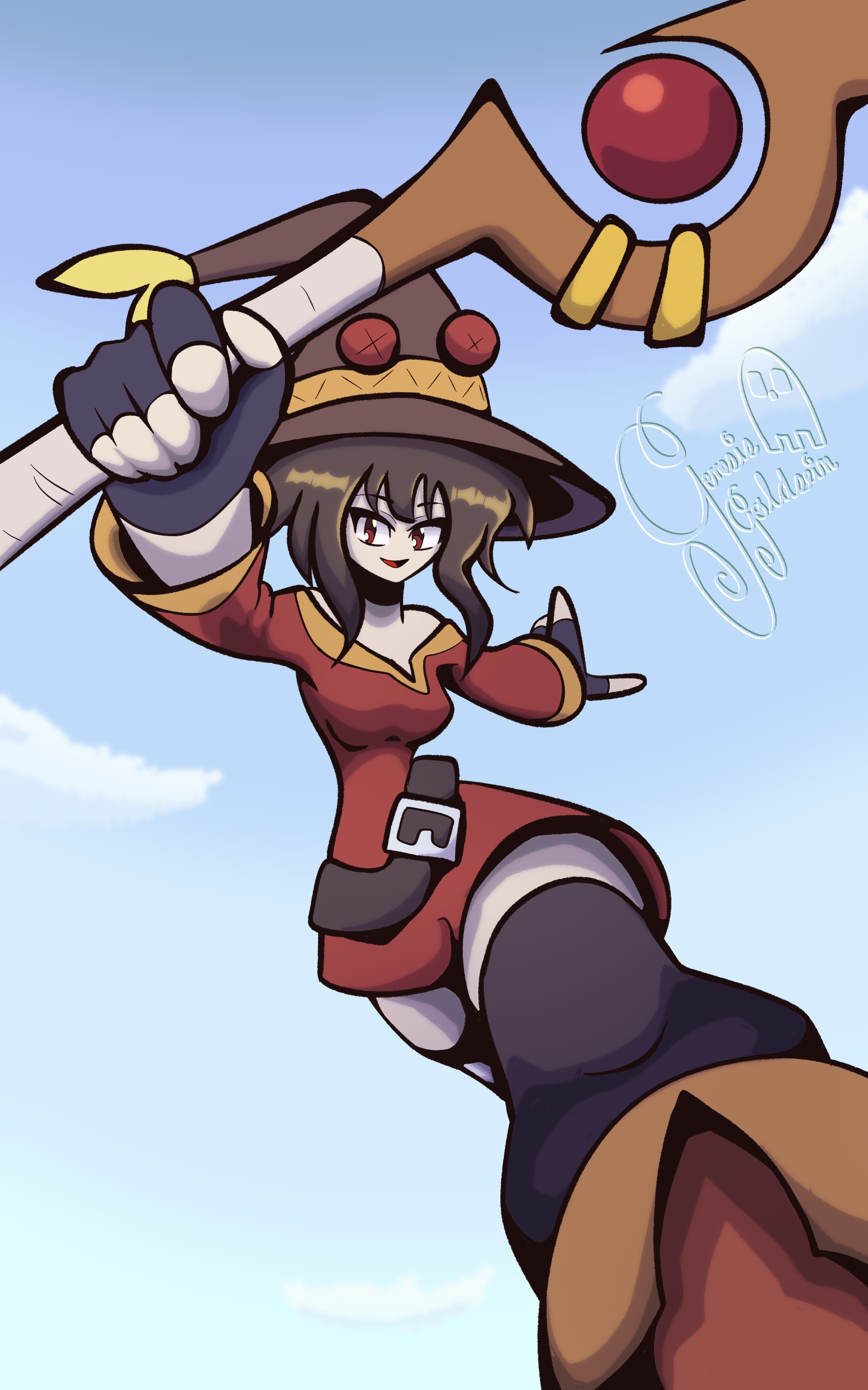 Fall Megumin Megumin by GenesisGoldstein on DeviantArt