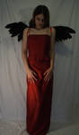 Red Dress, Black Wings Stock by XerStock