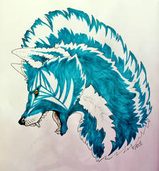 Blue Snarling Mohawk