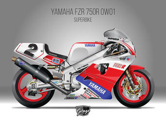 YAMAHA FZR OW01 Vector illustration