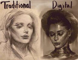 Digital vs. Traditional (pencil)