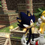 Dark evil Sonic vs Super Sonic!