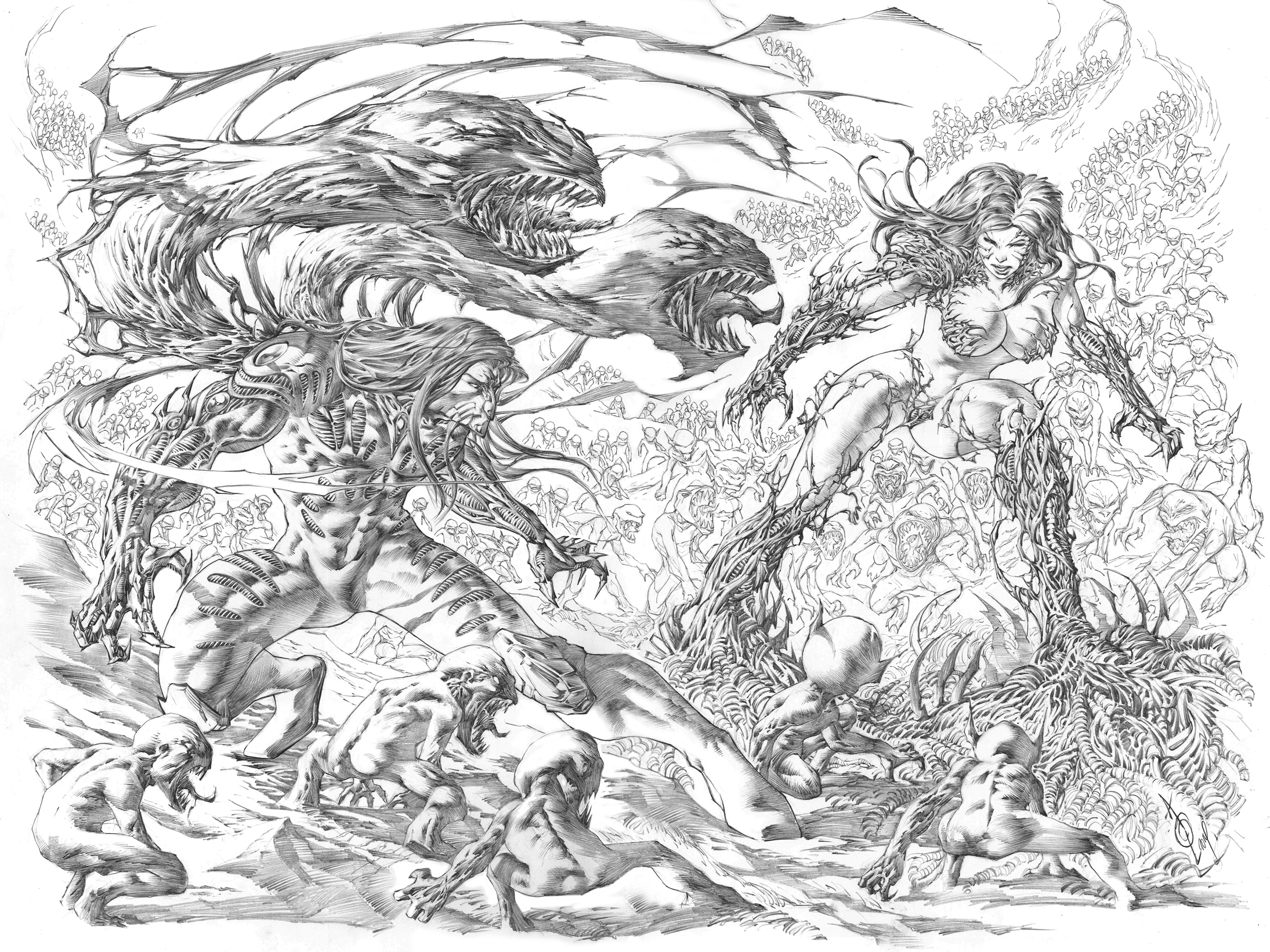 The Darkness vs Witchblade Commission