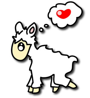 Kawaii Albino Llama