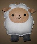 White Sheep Plushie by kiddomerriweather