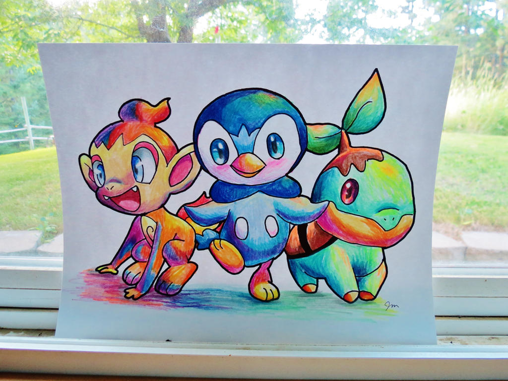 Chimchar, Piplup, and Turtwig by Jaylynessa on DeviantArt