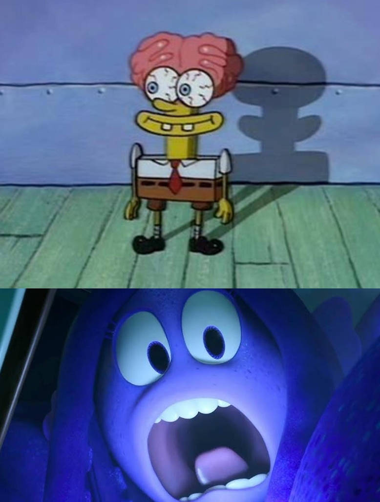 Ruby Rohd Scared SpongeBob ScaredyPants scares Ruby Gillman by sbirkentall on DeviantArt