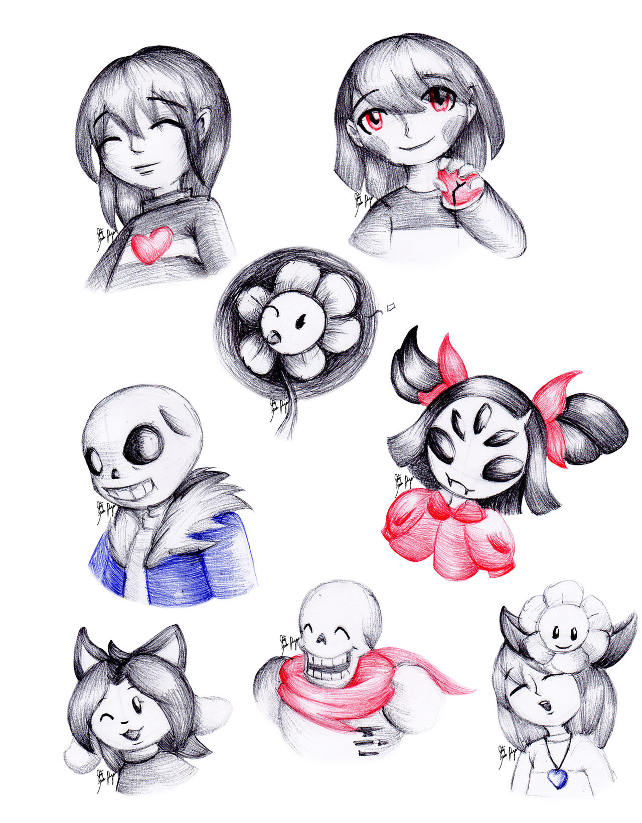 UNDERTALE-Pen drawing by silver-dragon-melove on DeviantArt