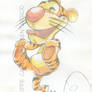 Watercolor commission TIGER from Winnie the Pooh