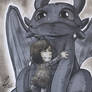 Grey Markers Hiccup and Toothless