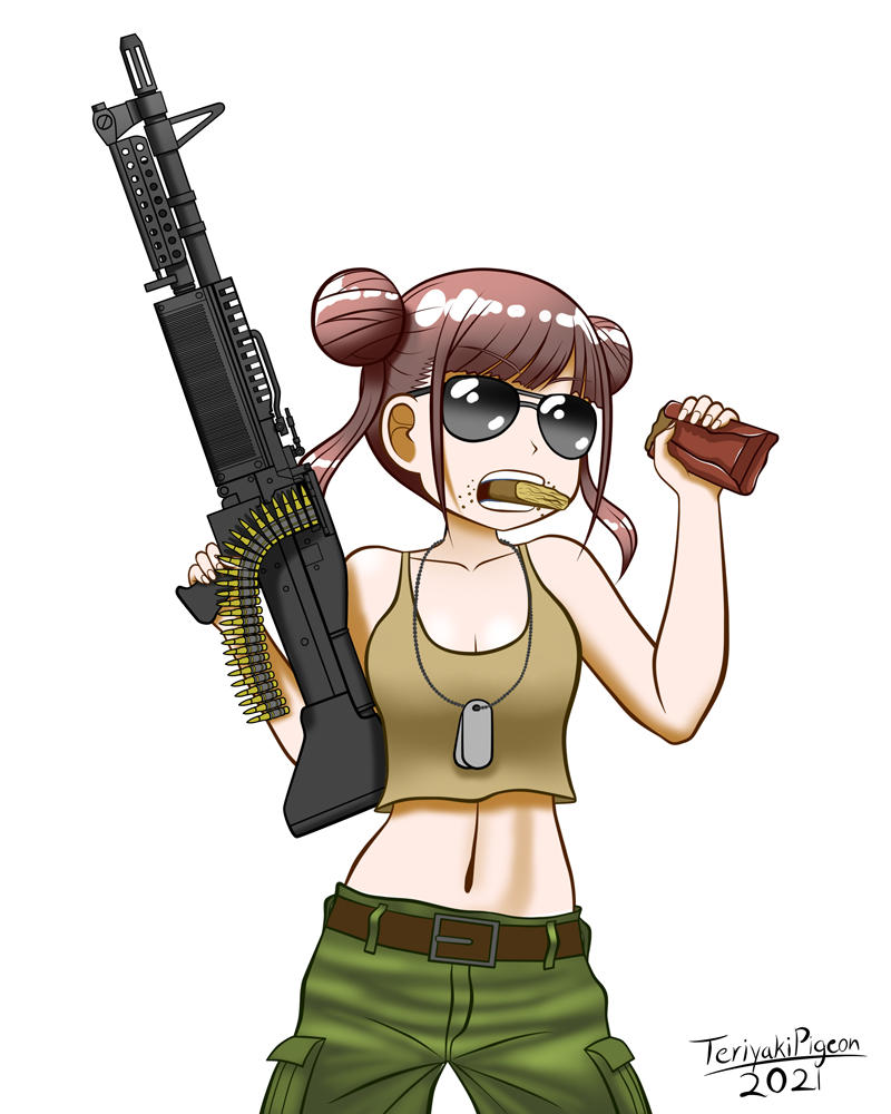 Chan Fan Machine Gun Machine gunner choco by TeriyakiPigeon on DeviantArt