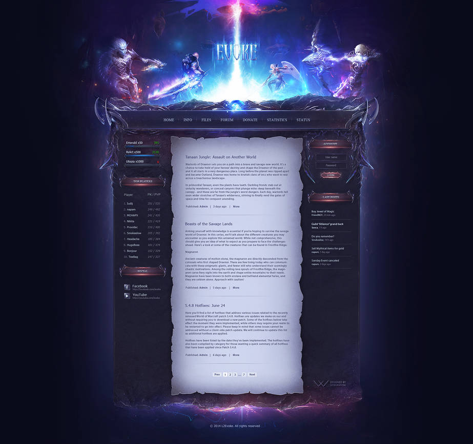 Lineage 2 webdesign by webgrafion on DeviantArt